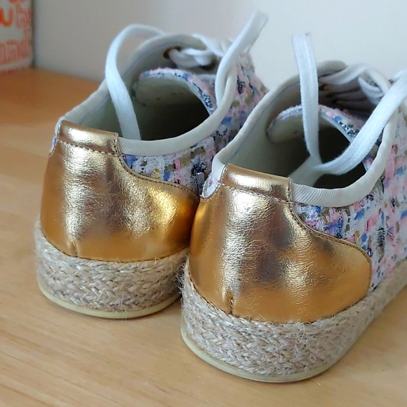 Chanel espadrilles lace-up shoes tweed - Picture 5 of 17